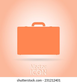 Icon briefcase. Flat design style. Made in vector