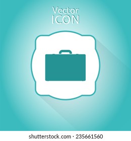 Icon briefcase. Flat design style. Made in vector
