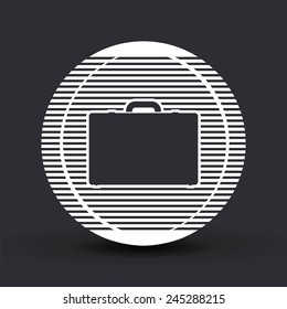 Icon briefcase. Flat design style. Made in vector