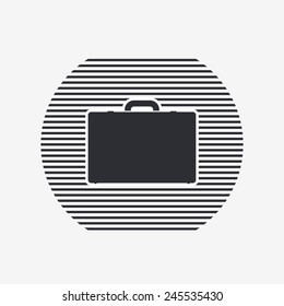 Icon briefcase. Flat design style. Made in vector