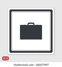 Icon briefcase. Flat design style. Made in vector. 