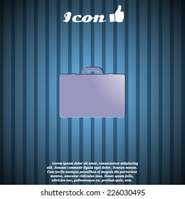 Icon briefcase on the background. Made in vector
