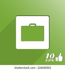 Icon briefcase on the background. Made in vector