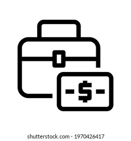 Icon Briefcase With Style Outline