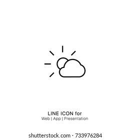 Icon bright cloudy graphic design single icon vector