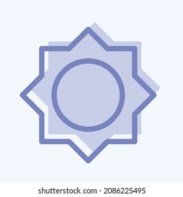Icon Brightness I - Two Tone Style - Simple illustration,Editable stroke,Design template vector, Good for prints, posters, advertisements, announcements, info graphics, etc.
