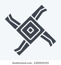 Icon Brigid Cross. related to Celtic symbol. glyph style. simple design editable. simple illustration svg