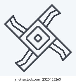 Icon Brigid Cross. related to Celtic symbol. line style. simple design editable. simple illustration svg