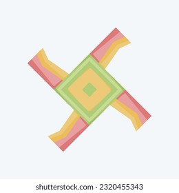 Icon Brigid Cross. related to Celtic symbol. flat style. simple design editable. simple illustration svg