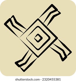 Icon Brigid Cross. related to Celtic symbol. hand drawn style. simple design editable. simple illustration svg