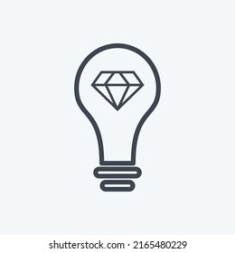 Icon Brilliant Idea. geeignet für Bildungs-Symbol. Linienstil. einfaches Design bearbeitbar. Designvorlage, Vektor. einfache Symbolillustration