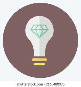 Icon Brilliant Idea. suitable for Education symbol. flat style. simple design editable. design template vector. simple symbol illustration