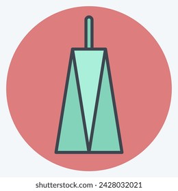 Icon Britam Tower. related to Kenya symbol. color mate style. simple design editable. simple illustration