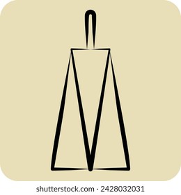 Icon Britam Tower. related to Kenya symbol. hand drawn style. simple design editable. simple illustration