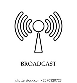 Icon a broadcast, isolated against a clean background.