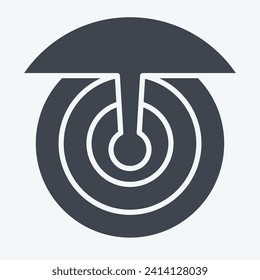 Icon Broadcasting. related to Satellite symbol. glyph style. simple design editable. simple illustration