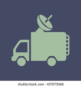 Icon of Broadcasting Van. Eps-10.