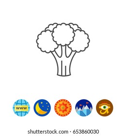 Icon of broccoli curd