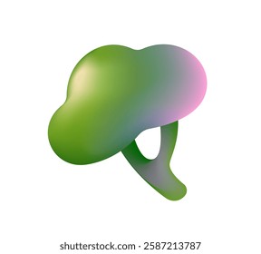 Icon of broccoli in gradient style. Fresh farm food, organic vegetable, green cabbage, veggie. Healthy eating. Agriculture harvest. Farming crop. Flat isolated vector illustration on white background