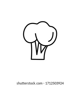 The icon of broccoli. Outline illustration vector. Pictogram for web page, mobile app, promo. UI UX GUI design element. Editable stroke. Vector.