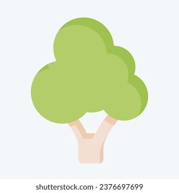 Icon Broccoli. related to Fruit and Vegetable symbol. flat style. simple design editable. simple illustration
