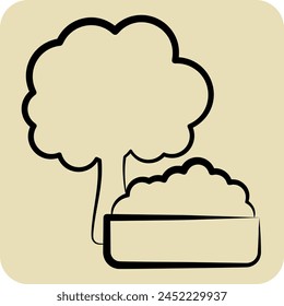 Icon Broccoli. related to Healthy Food symbol. hand drawn style. simple design illustration