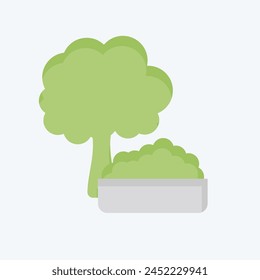 Icon Broccoli. related to Healthy Food symbol. flat style. simple design illustration