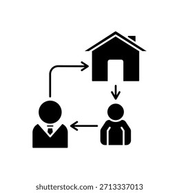 Symbol ein Broker einzeln auf sauberem Hintergrund.