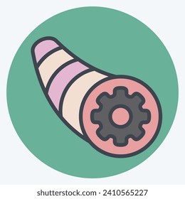 Icon Bronchirotasis. related to Respiratory Therapy symbol. color mate style. simple design editable. simple illustration