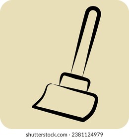 Icon Broom. related to Cleaning symbol. hand drawn style. simple design editable. simple illustration