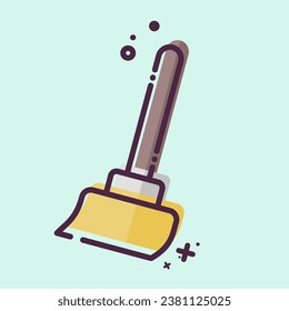 Icon Broom. related to Cleaning symbol. MBE style. simple design editable. simple illustration