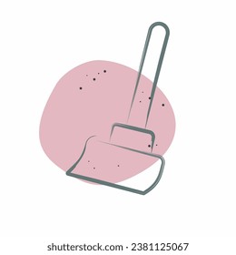 Icon Broom. related to Cleaning symbol. Color Spot Style. simple design editable. simple illustration