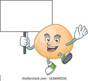 An icon of brown hoppang cartoon character style bring board
