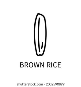 Icon Of The Brown Rice Line In A Simple Style. Vector sign in a simple style isolated on a white background. Original size 64x64 pixels.