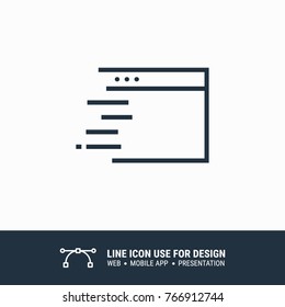 Icon  browser open graphic design single icon vector illustration