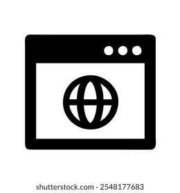 Icono de una ventana del navegador, que simboliza Sitios web o plataformas digitales.