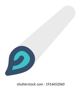 icon brush for painting and drawing using flat style and blue color dominate