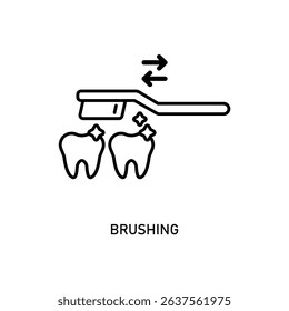 Icon a brushing, isolated against a clean background.