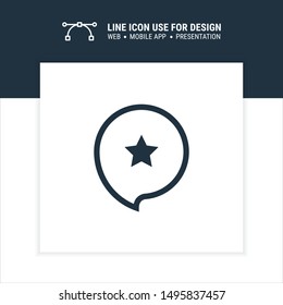 icon bubble speech star graphic design single icon vector illustration
