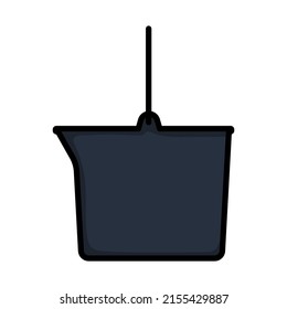 Icon Of Bucket. Editable Bold Outline With Color Fill Design. Vector Illustration.