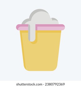 Icon Bucket. related to Cleaning symbol. flat style. simple design editable. simple illustration