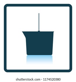 Icon of bucket. Shadow reflection design. Vector illustration.