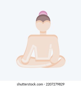 Icon Buddha. related to Thailand symbol. flat style. simple design editable. simple illustration. simple vector icons. World Travel tourism. Thai