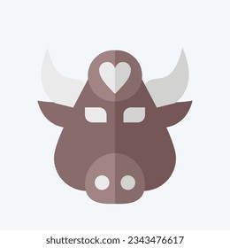 Icon Buffalo. related to Animal symbol. flat style. simple design editable. simple illustration