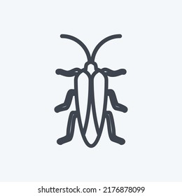 Icon Bug II. suitable for Animal symbol. line style. simple design editable. design template vector. simple symbol illustration