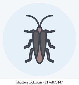 Icon Bug II. suitable for Animal symbol. color mate style. simple design editable. design template vector. simple symbol illustration