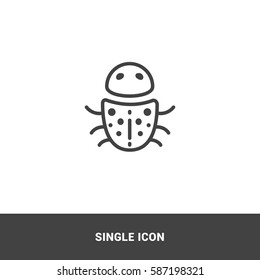 Icon Bug Single icon graphic Design