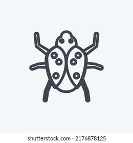 Icon Bug. suitable for Animal symbol. line style. simple design editable. design template vector. simple symbol illustration