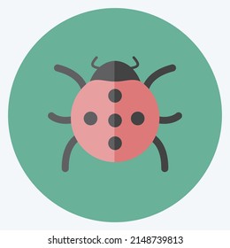 Icon Bug. suitable for Spring symbol. flat style. simple design editable. design template vector. simple symbol illustration