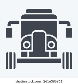 Icon Buggy. related to Vehicle symbol. glyph style. editable